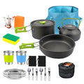 Camping Cooking set Camping Cookware Travel Tableware Outdoor Picnic Set Teapot For 2-3 Peaple Non-stick pots assorted sets